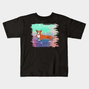 Podenco in a rainbow galaxy Kids T-Shirt